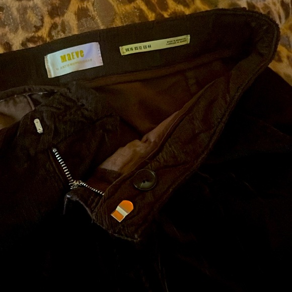 Anthropologie Maeve The Avery Pleated Wide-Leg Trousers Corduroy 31014 - Picture 4 of 9